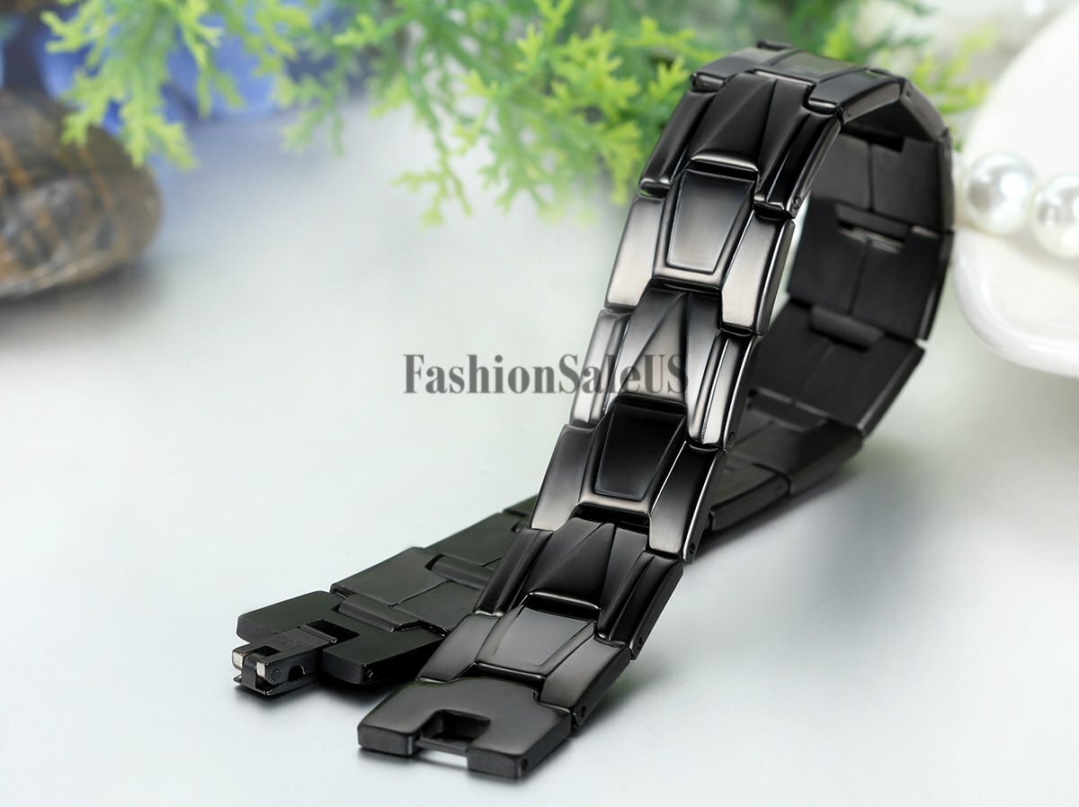 Mens Classic Link Stainless Steel Bracelet Silver Black Chain Bangle Wristband
