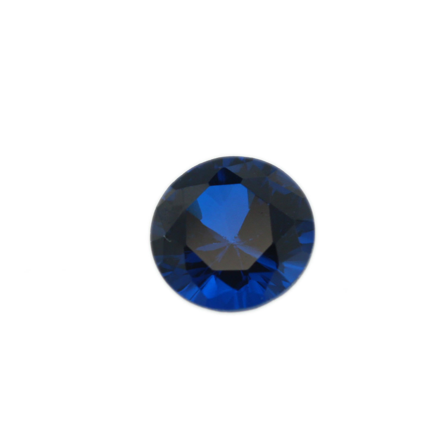 Loose Round Cut Shape Sapphire CZ Stone Single Blue Cubic Zirconia Birthstone