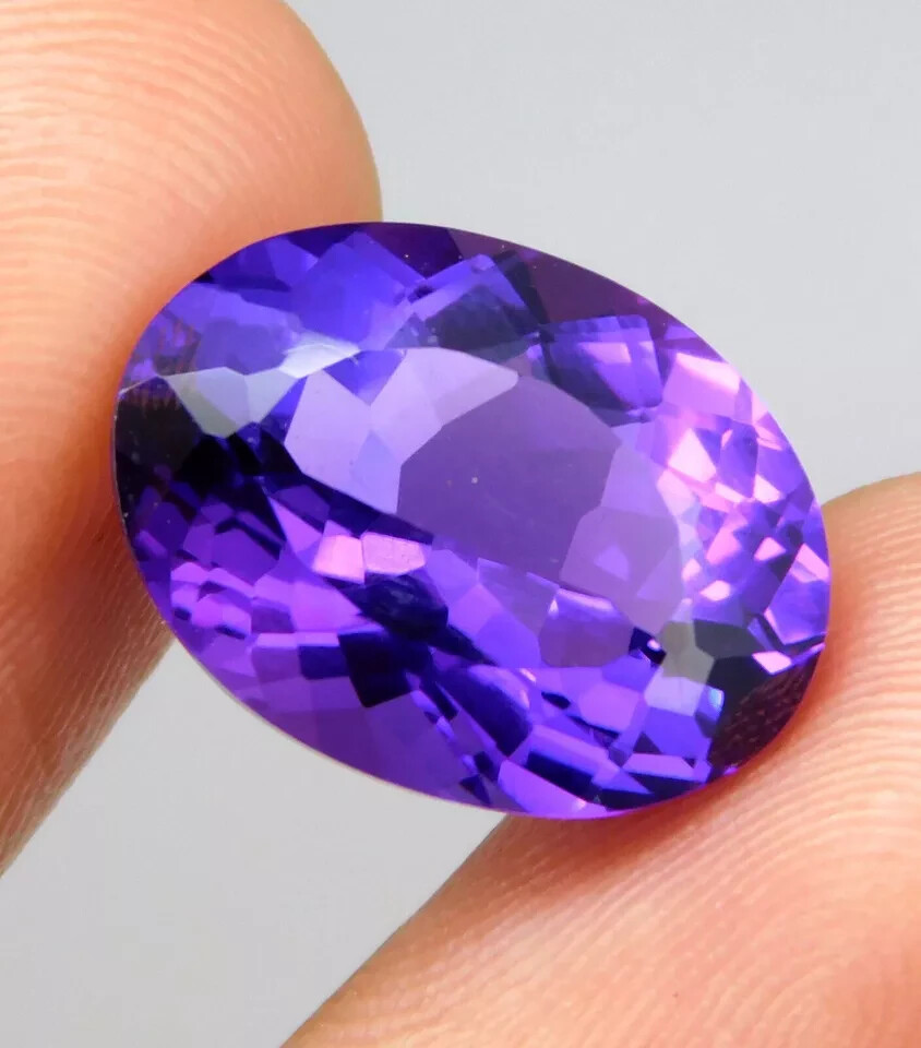STUNNING Purple Amethyst Oval Shape 7.10 Ct EGL Certified Natural Loose Gemstone