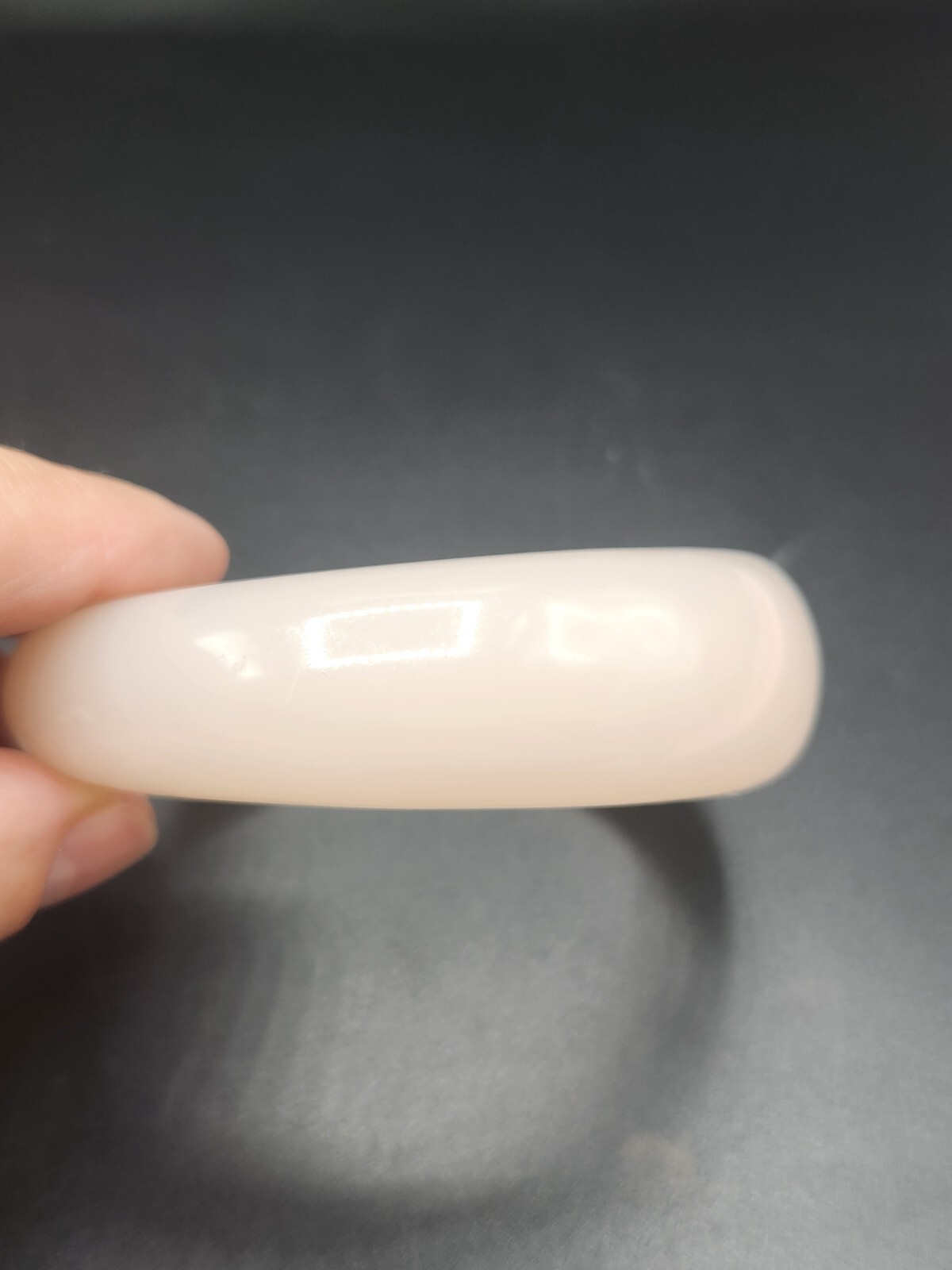 Very Light Pale Pink Acrylic Graduated Bangle Bracelet