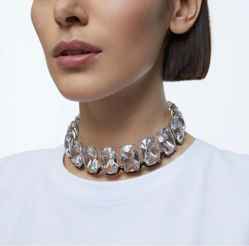 Swarovski Harmonia Choker Necklace oversized floating crystal New Box