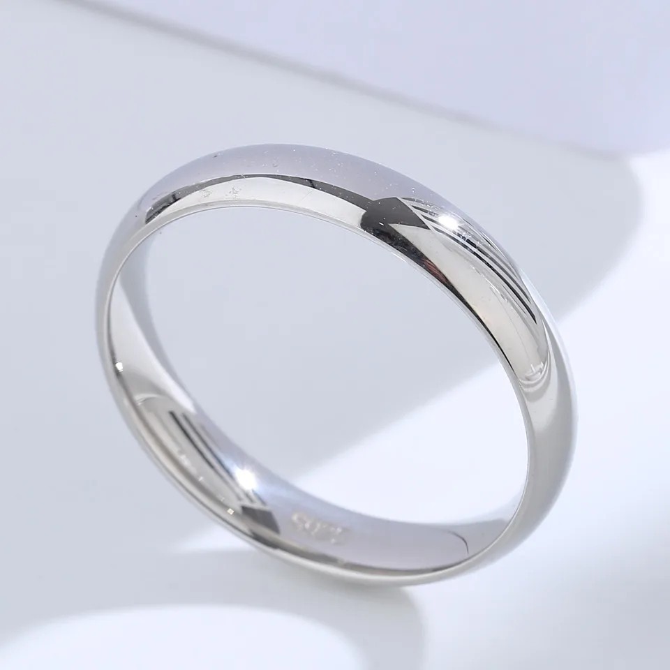 SOLID .925 Sterling Silver Wedding Band Ring For Men And Women Multiple Sizes