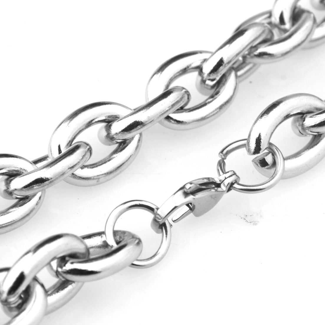 Huge 8/11/13/15mm Stainless Steel Rolo Oval Link Mens Chain Necklace or Bracelet