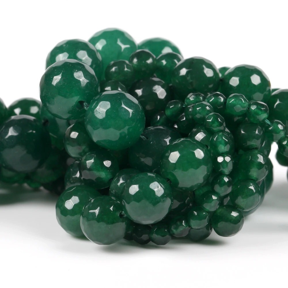 Natural Rare Red Jade and Green Jade Round Loose Beads Gemstone 4mm/6mm/8mm/10mm