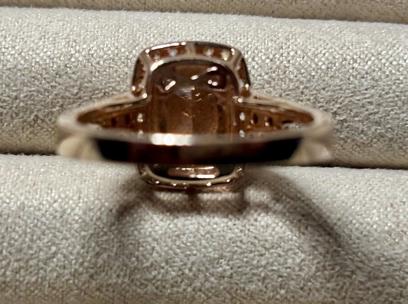 Jtv Coctail Morganite Simulant 18k Rose Gold Over Sterling Silver Ring