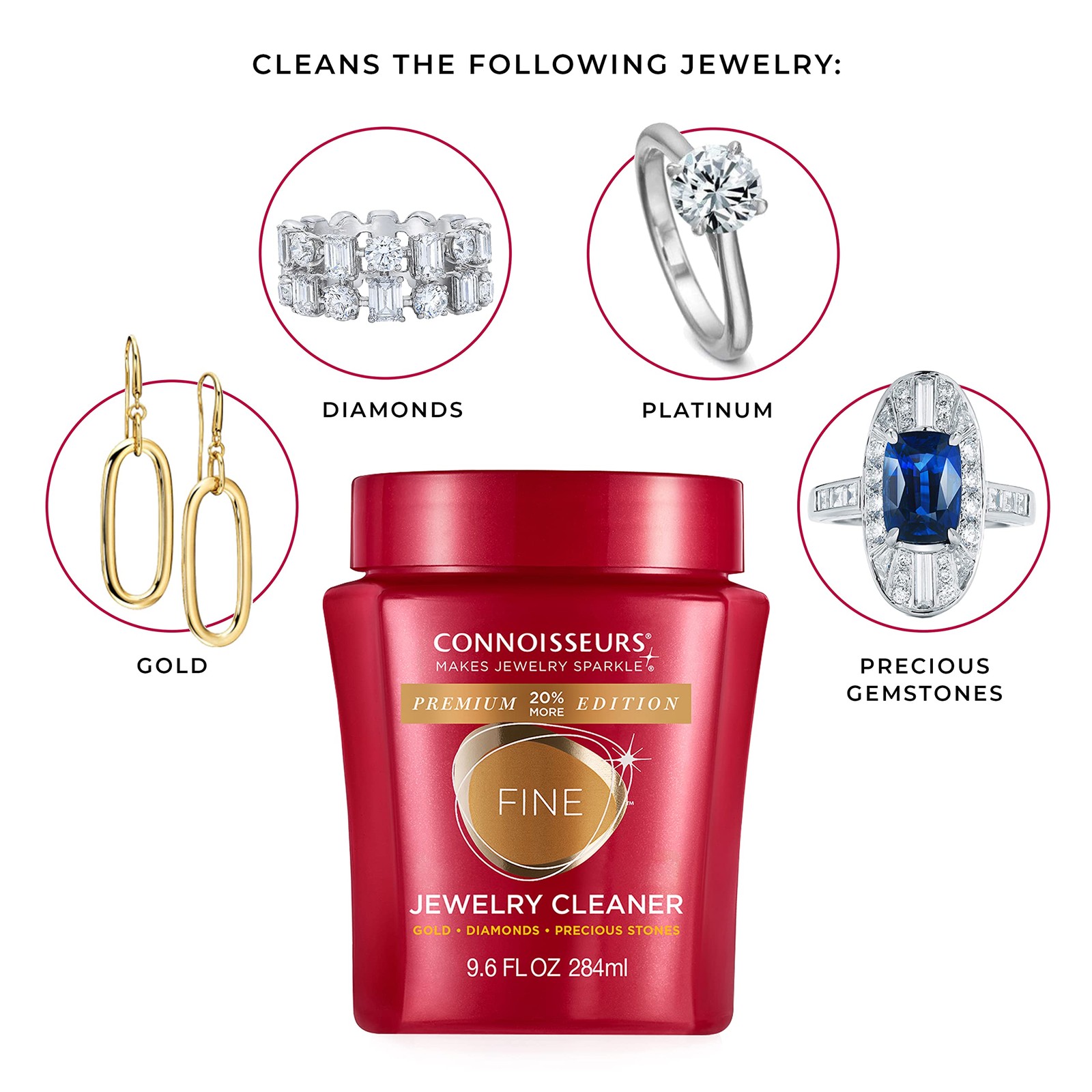 Fine Jewelry Cleaner Solution – 9.6 fl oz Fl Oz (Pack of 1)