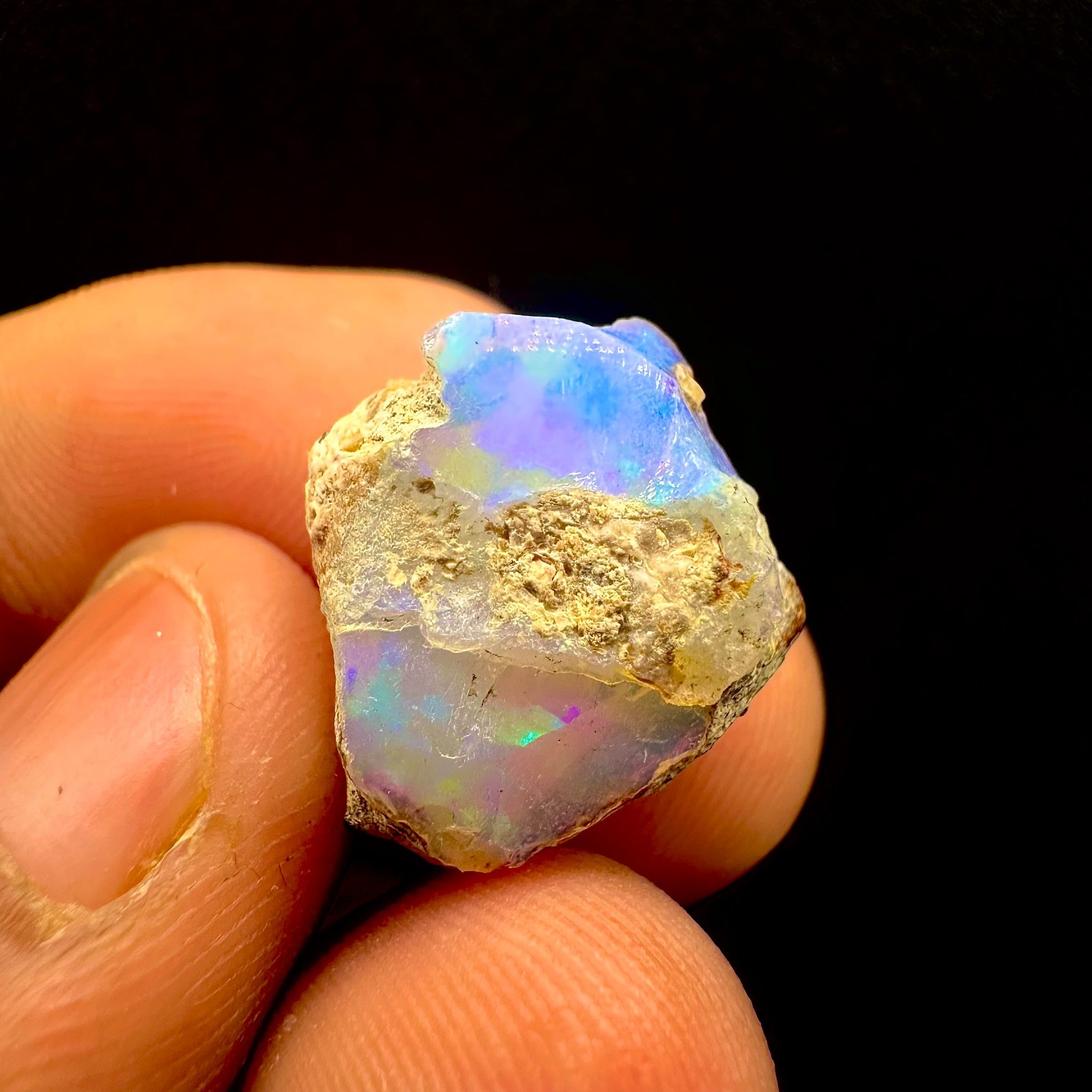 13 CTS Natural Ethiopian Opal Rough, Crystal Raw Welo Fire Opal Rough Gemstone