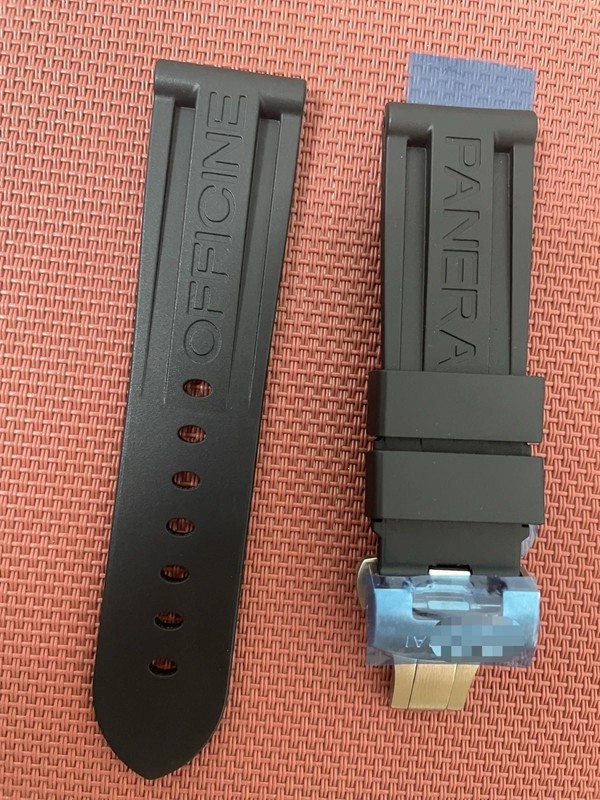 Panerai Watch 22/24/26mm Rubber Dive Strap for Clasp Buckle MXE07XDG Black