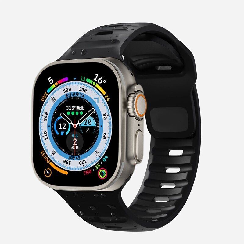 For Apple Watch Series Ultra 9 8 7 SE 6 5 iWatch 49mm Silicone Sport Strap Band