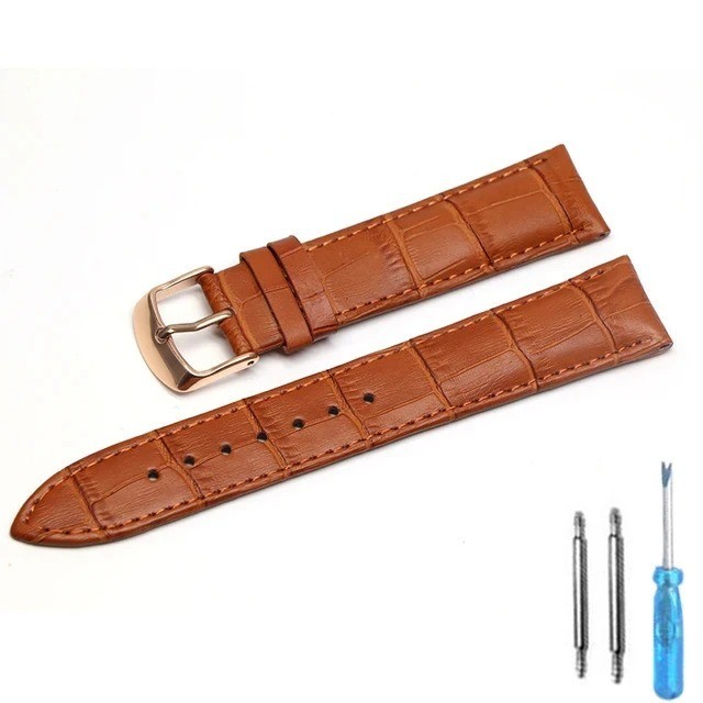 Genuine Leather Mens Watch Strap Band Brown Black 12mm 14mm 16mm 18mm 20mm 22mm