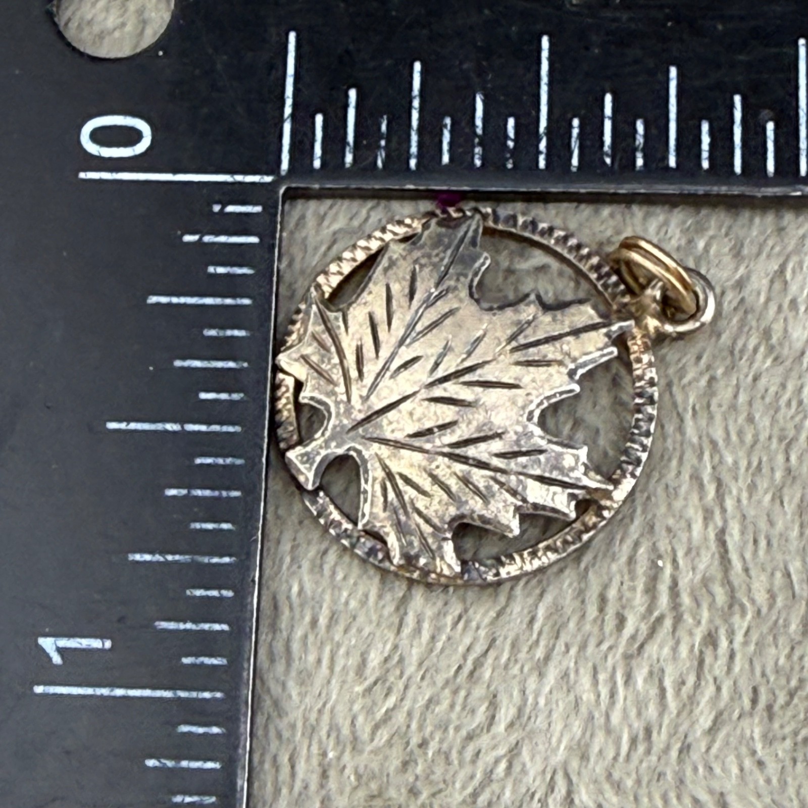 Vintage Signed Sterling Silver Maple Leaf Pendant Canada
