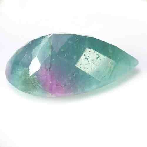 BLISSFUL UNHEATED PARTY PINK GREEN COLOR PEAR CUT FUCHSITE 12.4CT – NIGERIAN GEM