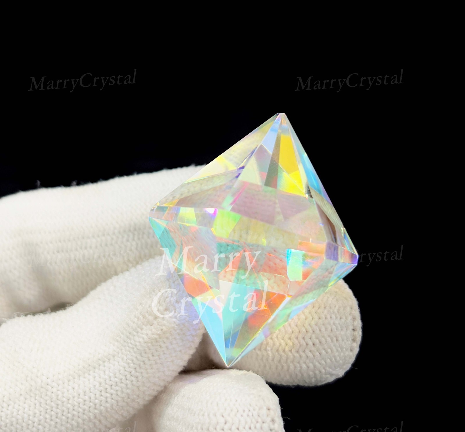 100 Ct Mystic Opal Glass Pendant Fancy Multi-Color Loose Gemstone