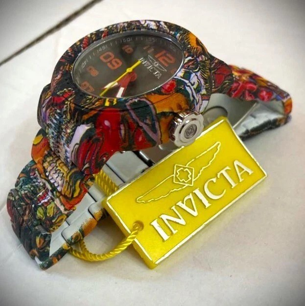 Invicta Women’s 40mm Pro Diver Aqua HydroPlated Graffiti Multicolor Dial Watch