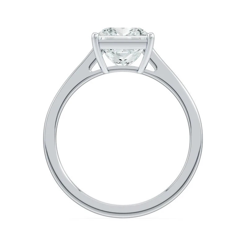 2 CT Princess Cut Moissanite Solitaire Ring 925 Sterling Silver Promise Ring
