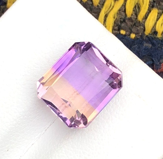 9 Carat Natural Bi Color Faceted Ametrine Cut Stone Loose Gemstone
