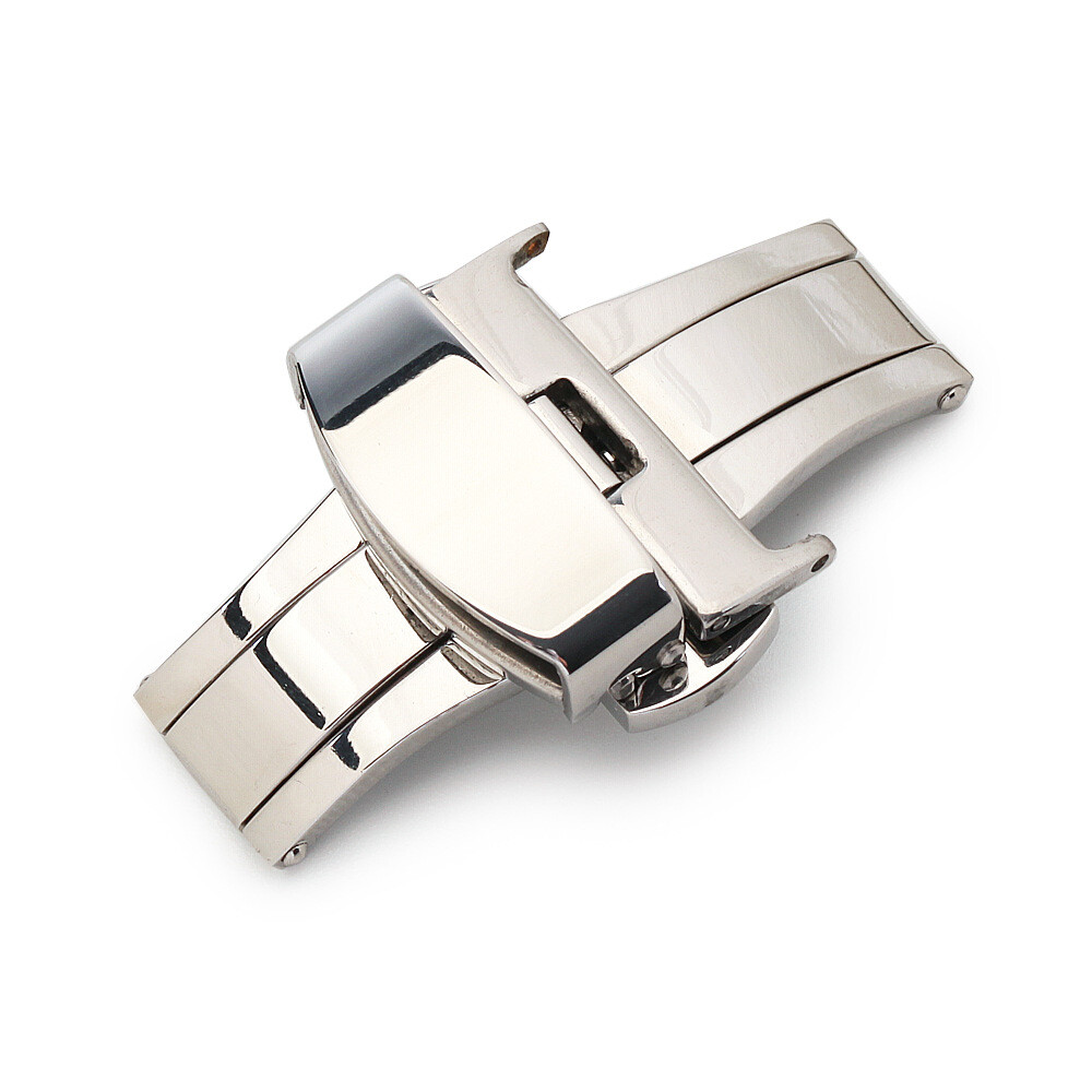 Stainless Steel Butterfly Buckle Watch Band Clasp 16mm-22mm Deployment Clasp US