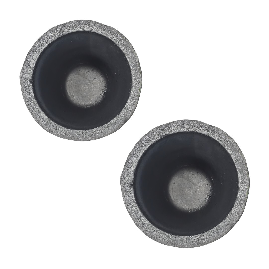 Set of 2 Foundry Crucibles (1 KG & 2 KG) | Metal Melting Crucible for Furnace