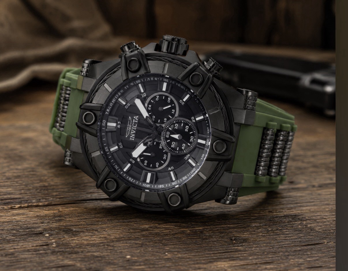 Invicta Bolt Surge 52mm Men’s Quartz (VD54) Watch Army Green/Gunmetal 49807 NIB