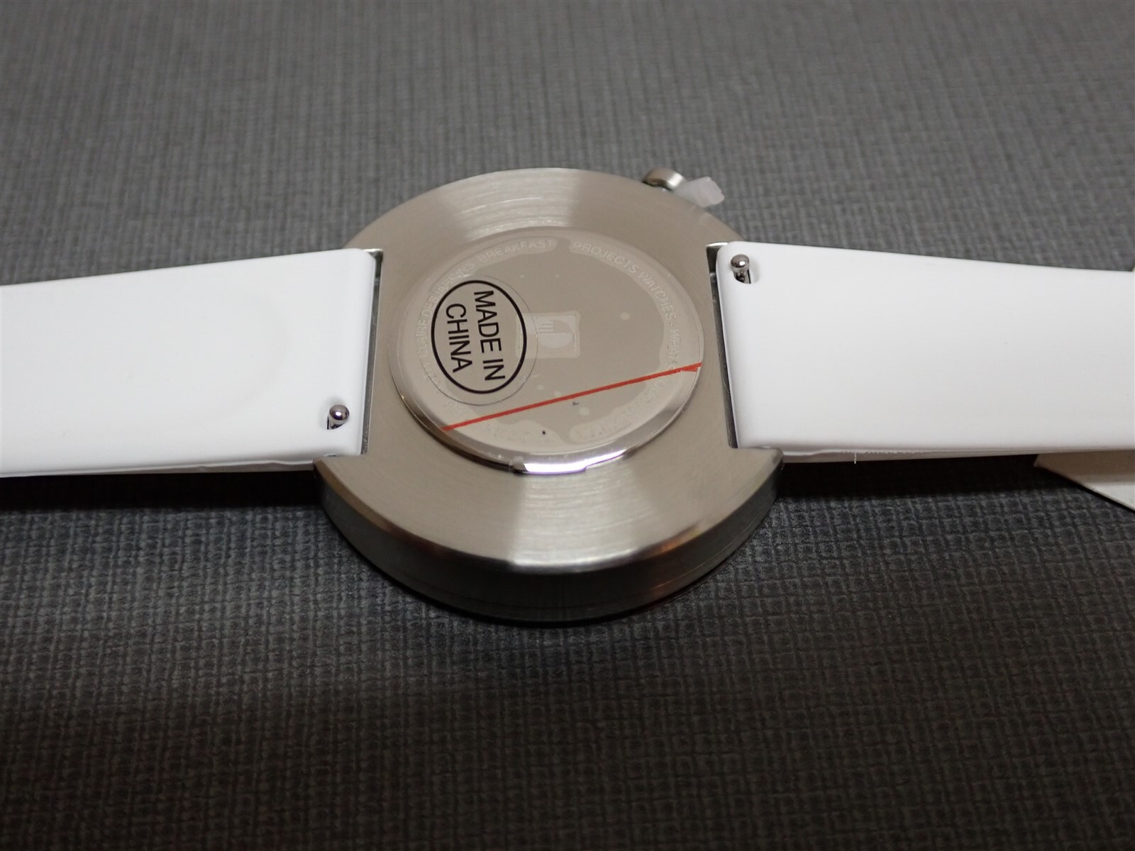 NEW Projects Watches PJT-7590 Breakfast 40mm White Silicone Band Watch