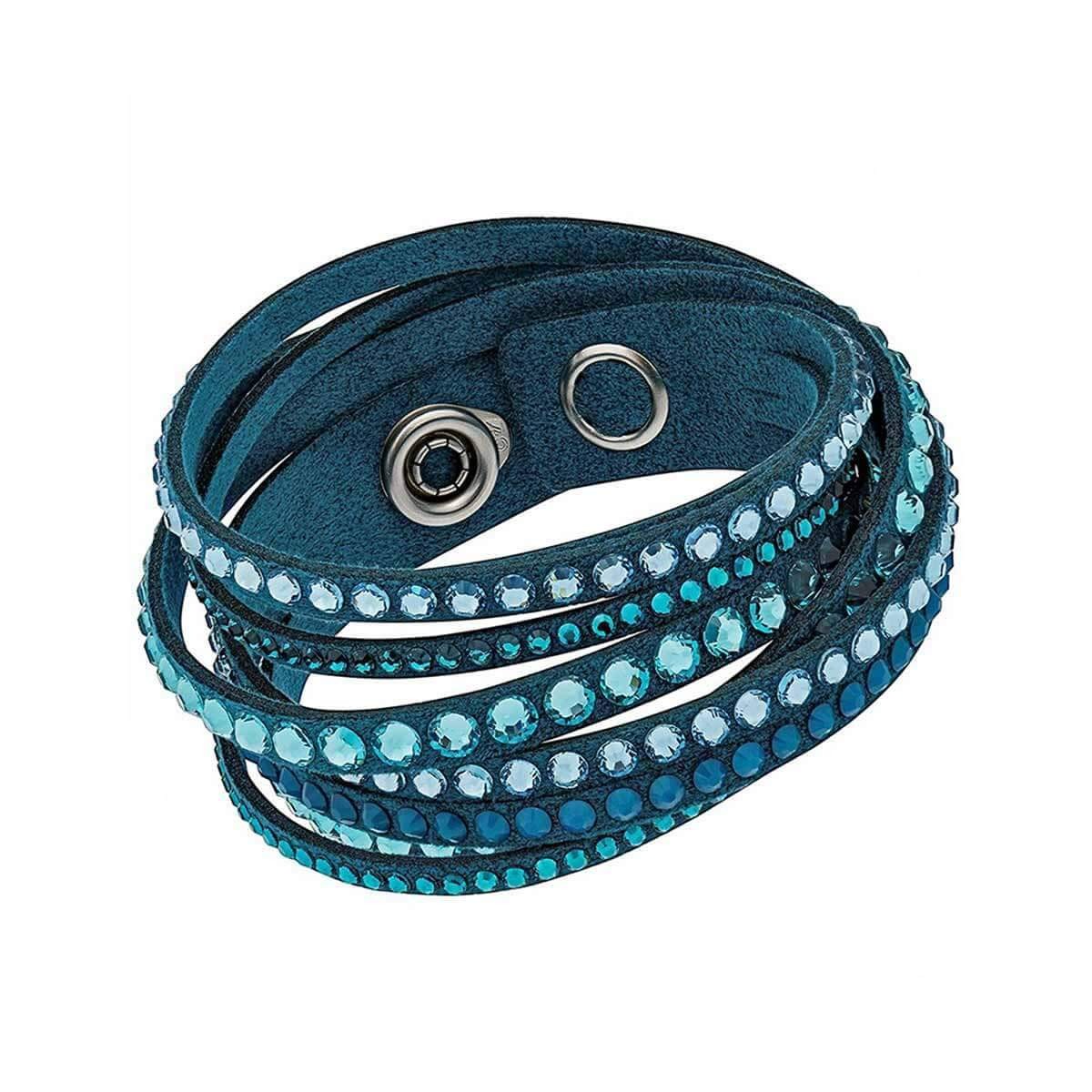 Swarovski 5043496 Women’s Slake Deluxe Crystal Fabric Bracelet