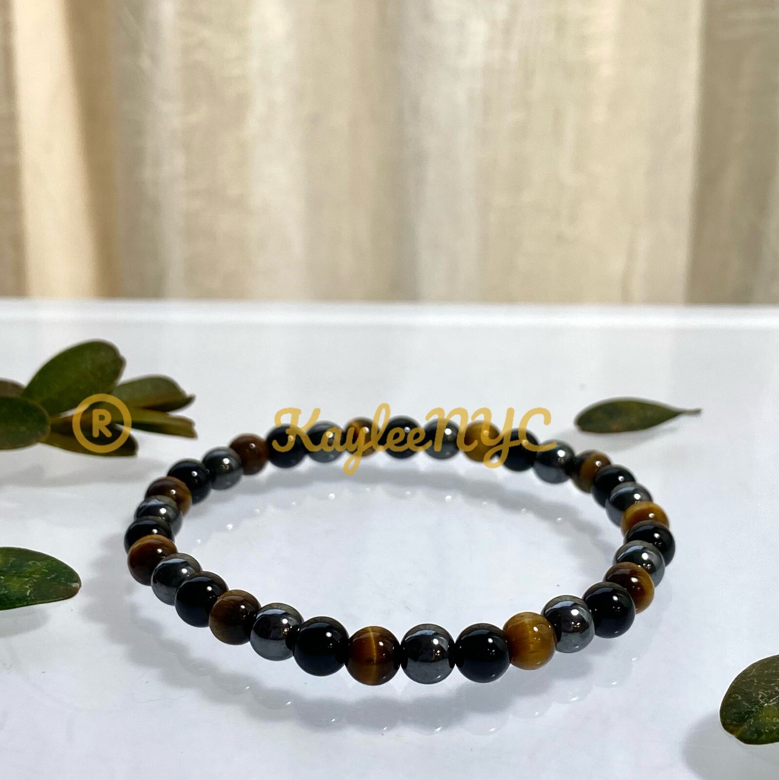 Wholesale 6 Pcs Natural Protection Crystal Bracelet 6mm 7.5″