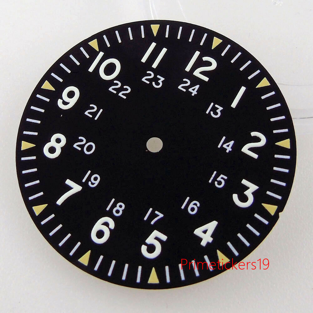 33.6mm Black Watch Dial Hand Set Fit for NH35 NH36 ETA2824 2836 MIYOTA82 DG2813