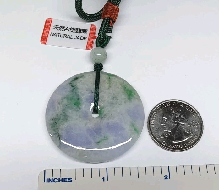 Certificated Jade Donut Pendant Green Round Circle Natural Jadeite hole玉环平安扣翡翠A货