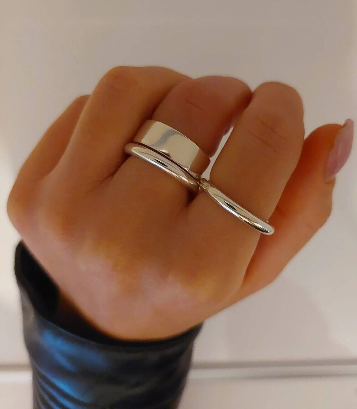 Solid 925 Sterling Silver Band & Statement Handmade Spinner Ring All Size