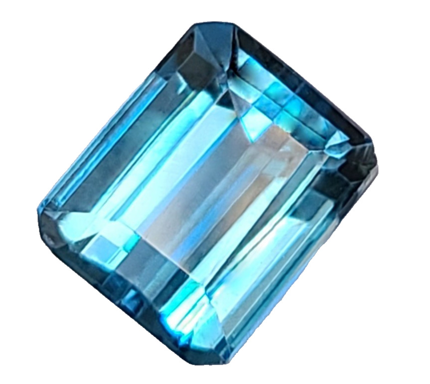 Blue Topaz 5.75 Ct. London Blue Topaz Gemstone Emerald 11 X 9 mm Loose Stone