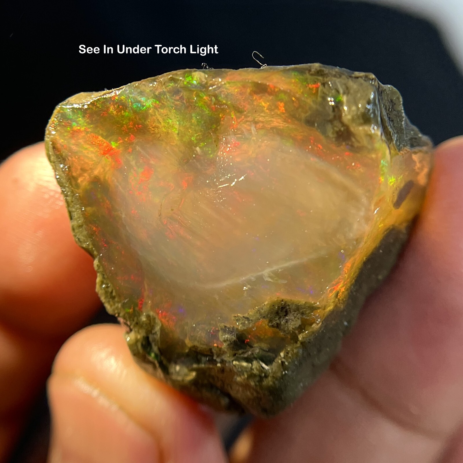 83 Cts Natural Ethiopian Opal Rough Gemstone Grade AAA+ Welo Multi Fire Opal Raw