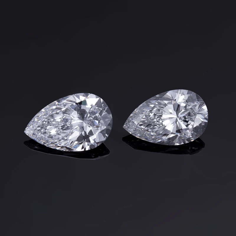 Small Size 1.5×3-3x5mm Pear Cut 1ct Moissanite Stone GRA VVS1 D Color Wholesale