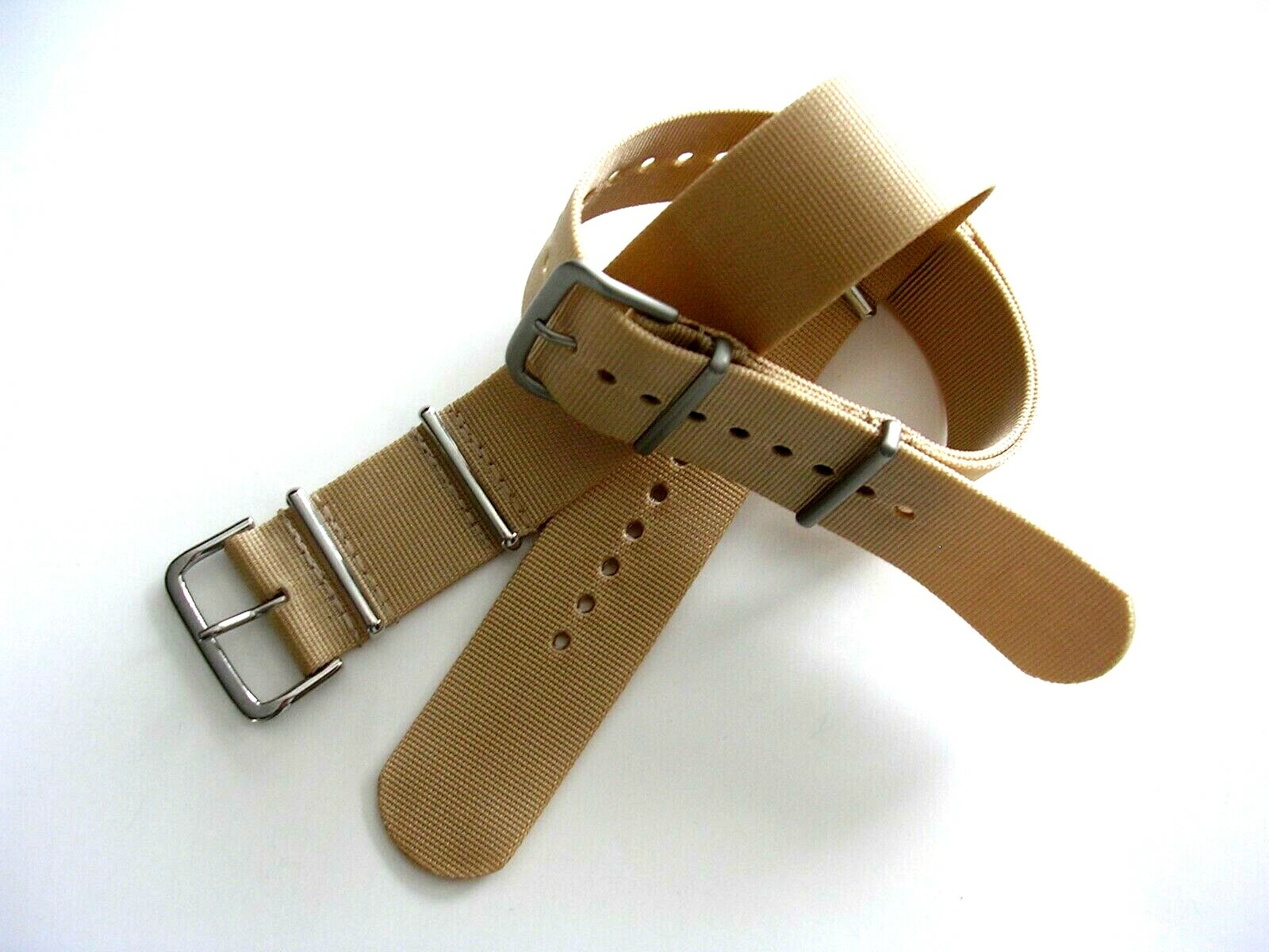 Tan NATO G10 strap prem Ballistic nylon military Mil Spec MoD watchband USA ship