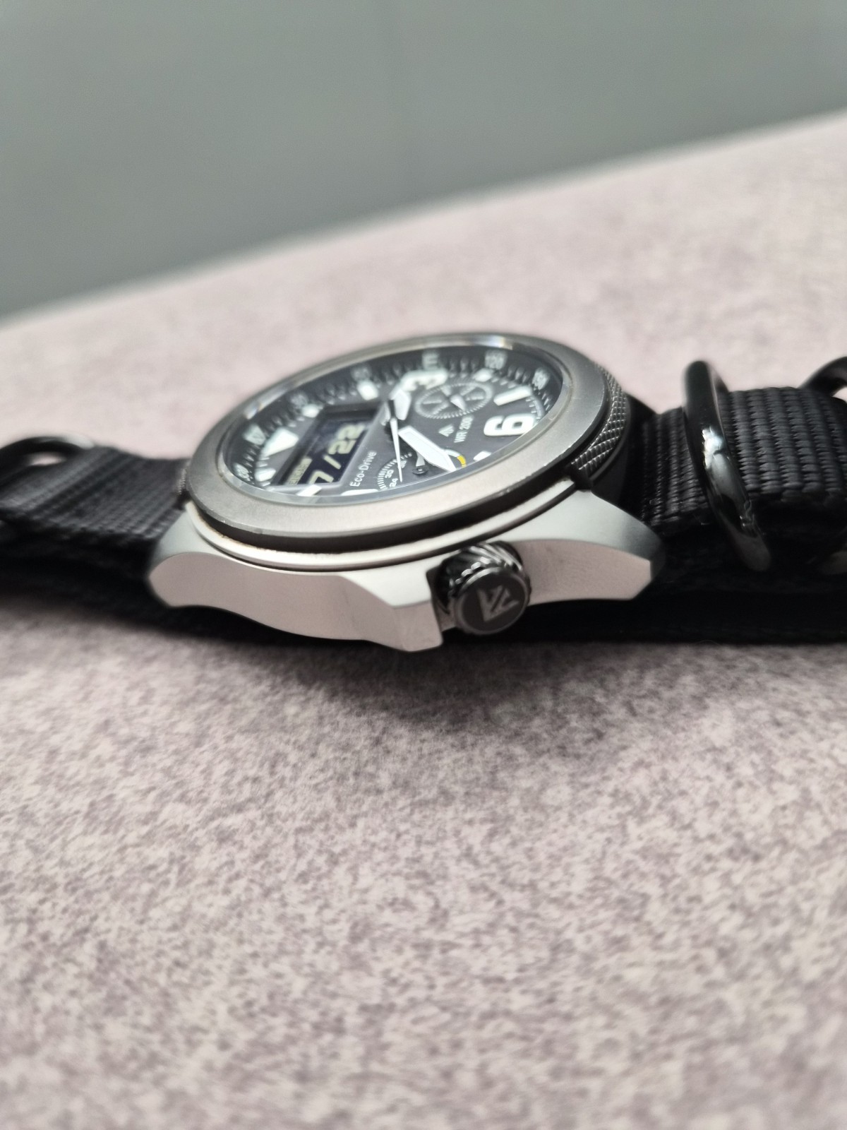 Unused CITIZEN PROMASTER LAND JV1007-07E Black Eco-drive Men’s Watch in Box