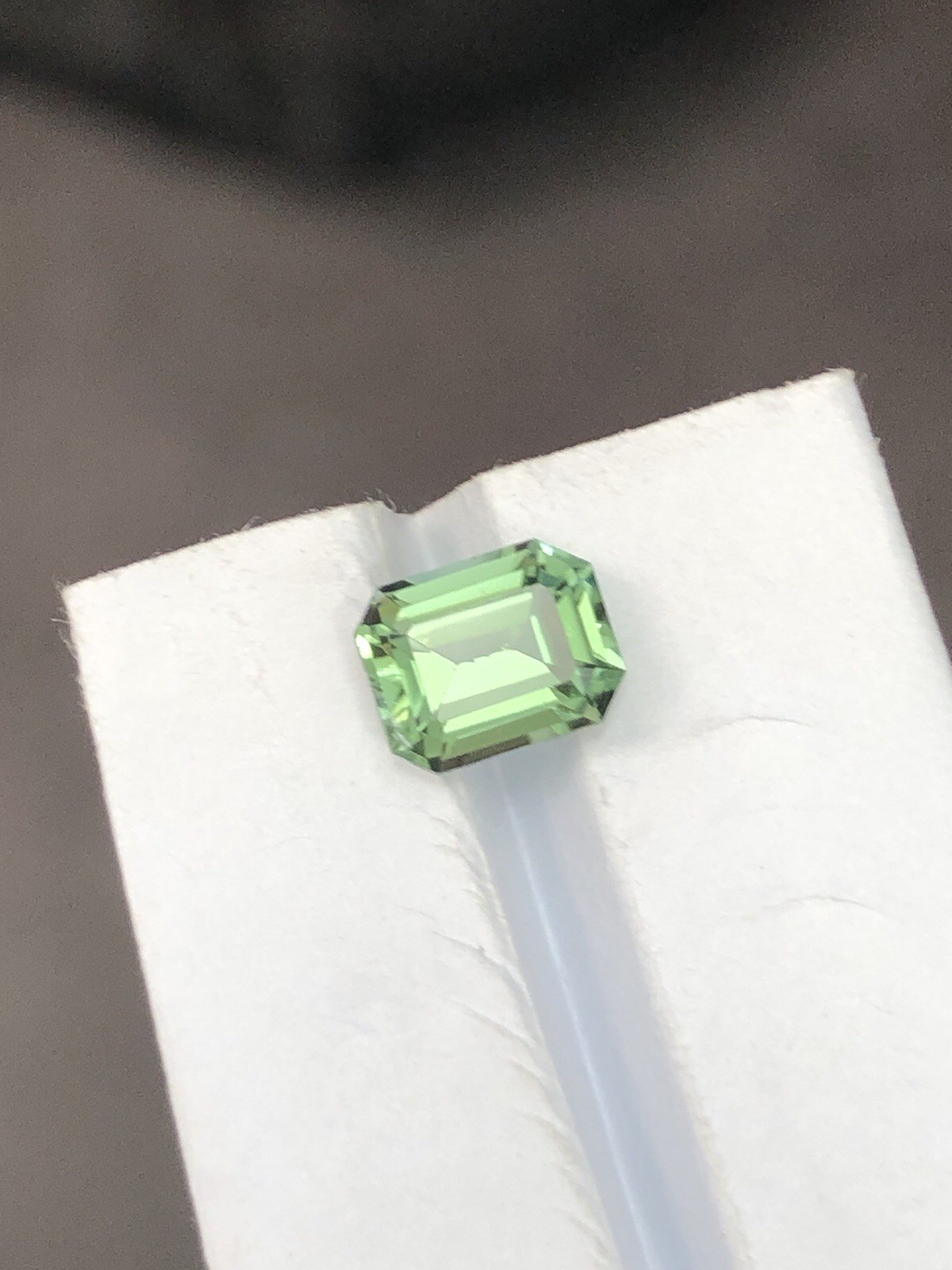 1 Carat Natural Green Tourmaline – Emerald Cut – Faceted Afghanistan