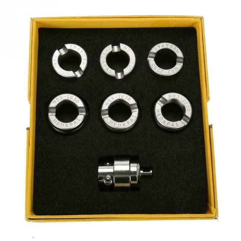 Bench Watch Case Back Opener with 6 Dies Repair Tool Accessory for Watches Kit