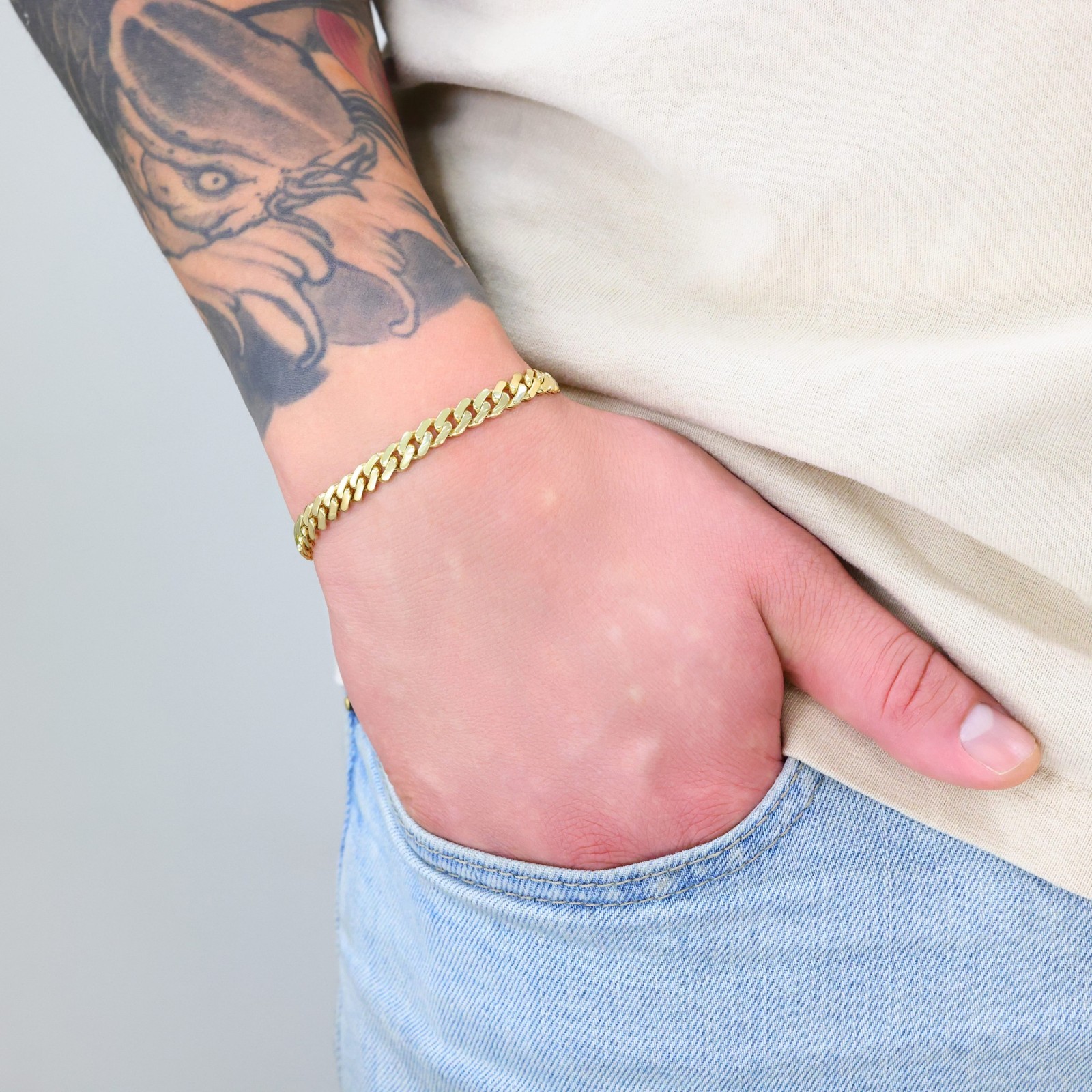 10K Yellow Gold Miami Cuban 6mm Monaco Chain Bracelet Mens Womens 6″ 7″ 8″ 9″