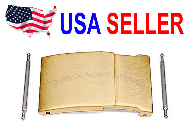 16mm 18mm 20mm & 22mm IP Gold Plated Watch Band Bracelet Clasp Spring Extender