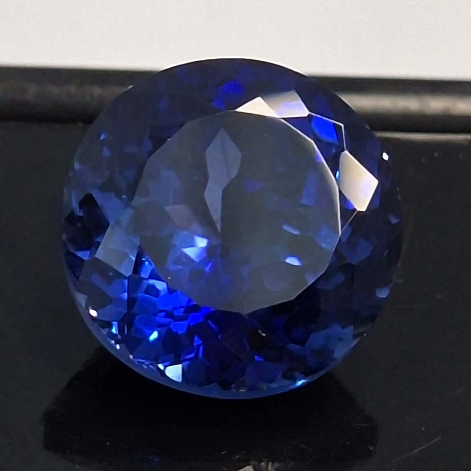 Natural 13-15 Ct Round Cut Deep Blue Tanzanite Certified Loose Gemstone RK312
