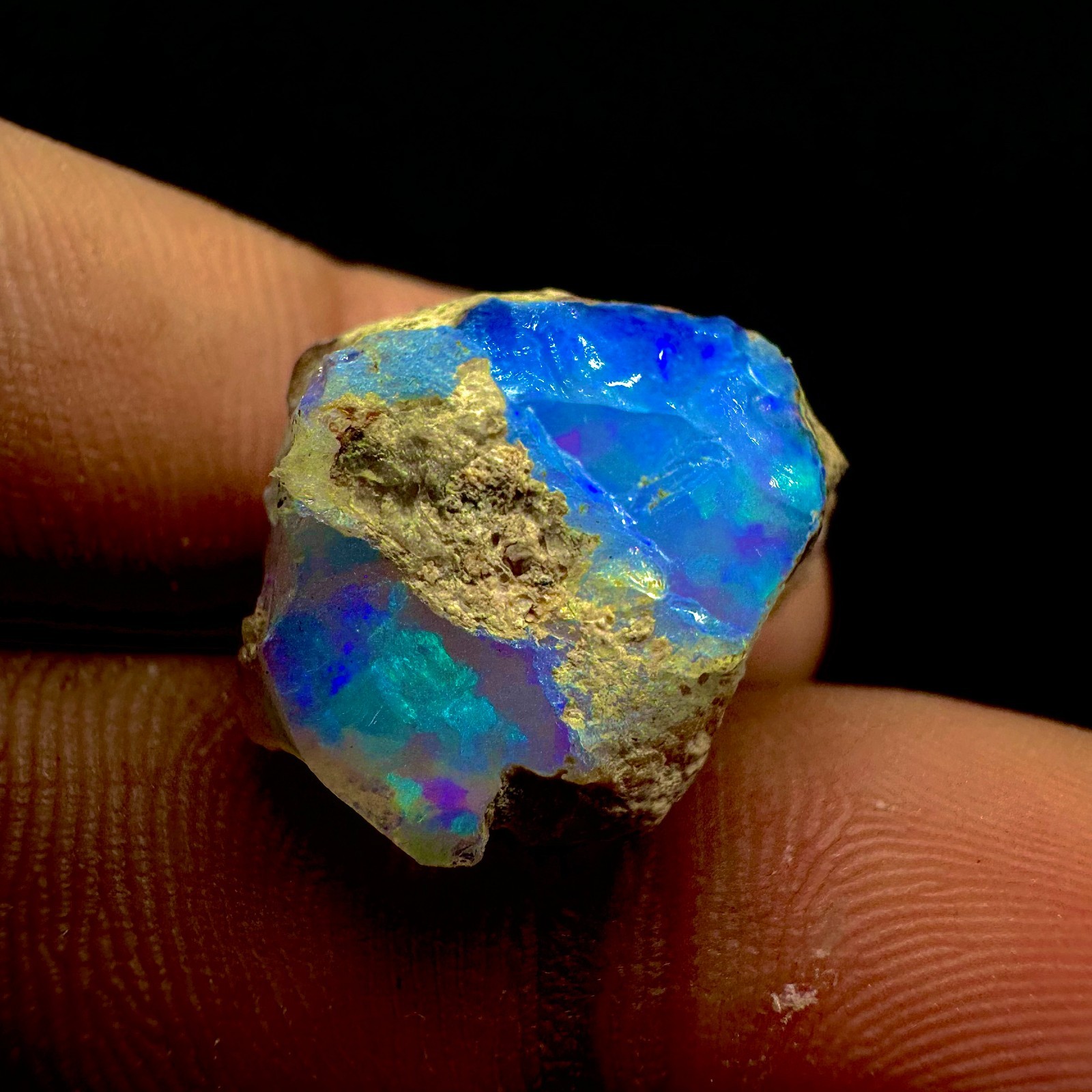 13 CTS Natural Ethiopian Opal Rough, Crystal Raw Welo Fire Opal Rough Gemstone