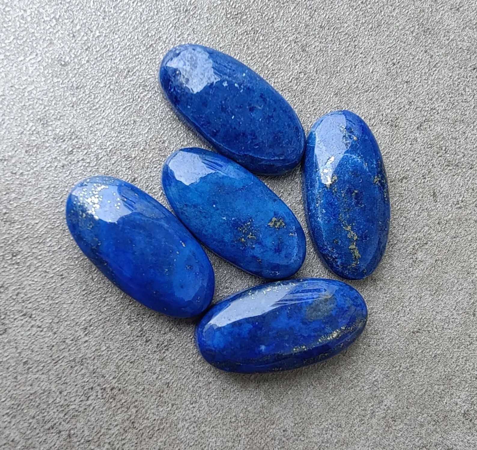 Natural Lapis Lazuli Long Oval Cabochon AAA Grade Gemstone For Jewelry