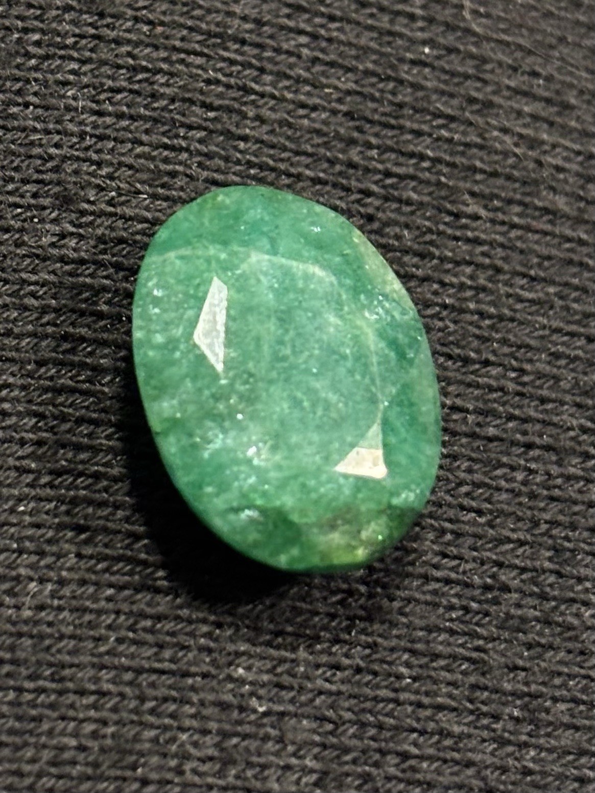 8.3ct Green MAGIC Emerald / Beryl Oval Faceted Heavily Included