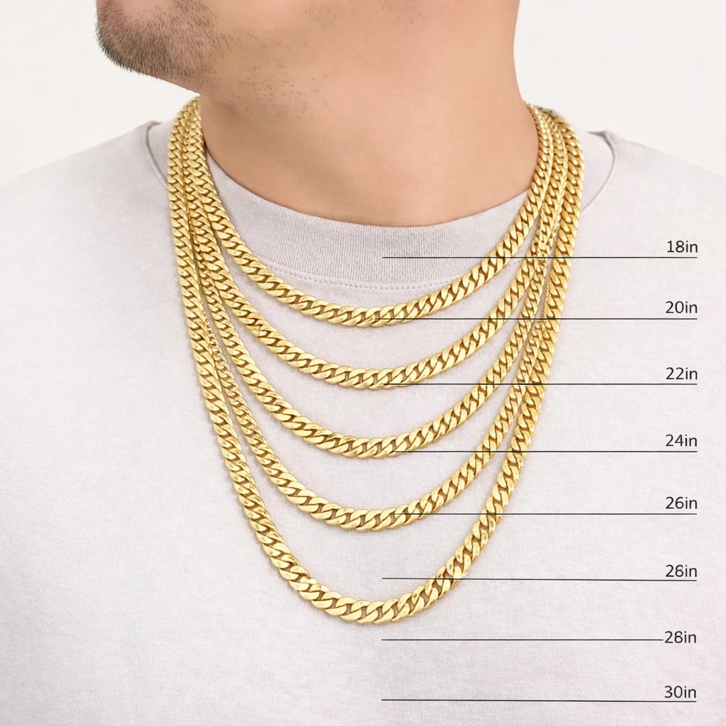 Real 14K Miami Cuban Link Chain Necklace Yellow Gold 24 inch 6mm Mens Hollow