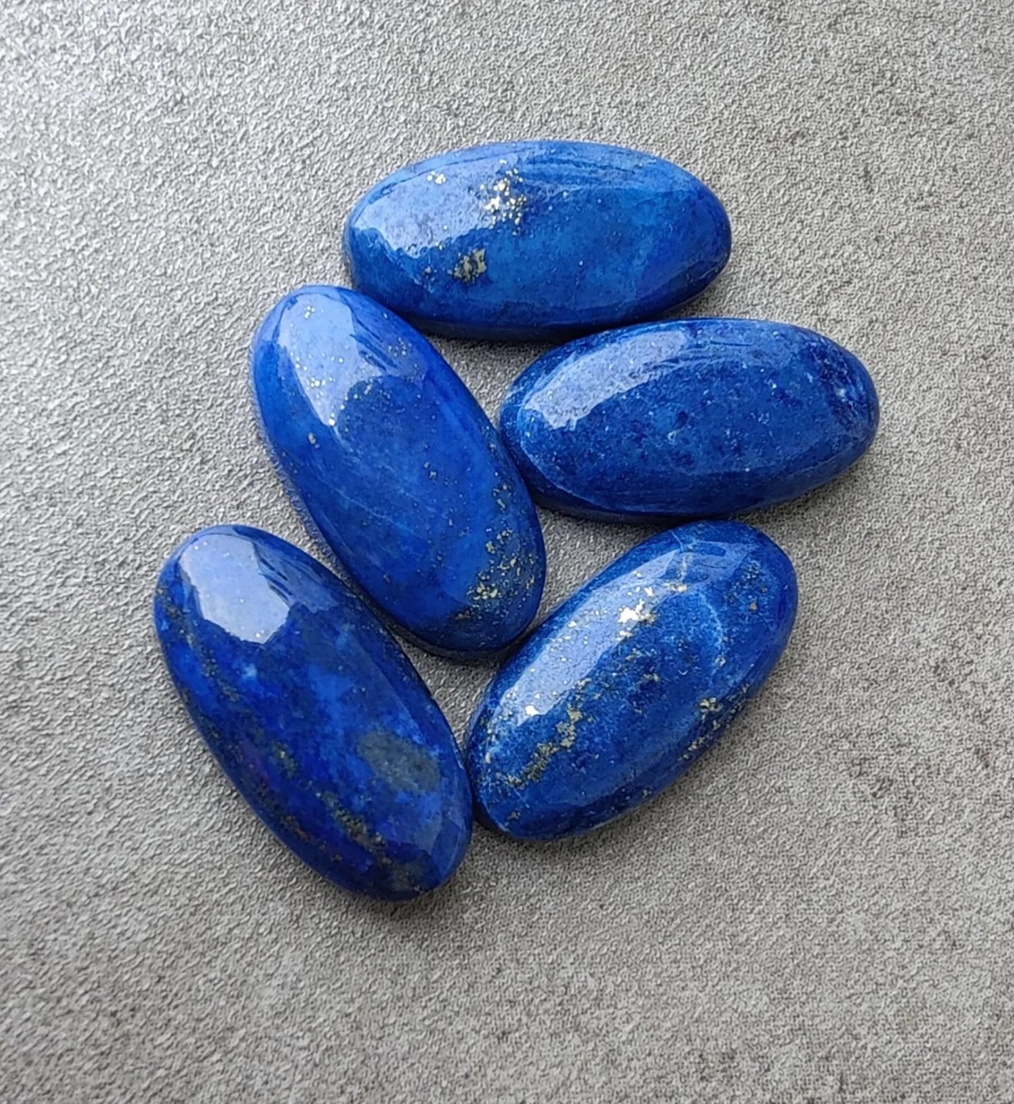 Natural Lapis Lazuli Long Oval Cabochon AAA Grade Gemstone For Jewelry