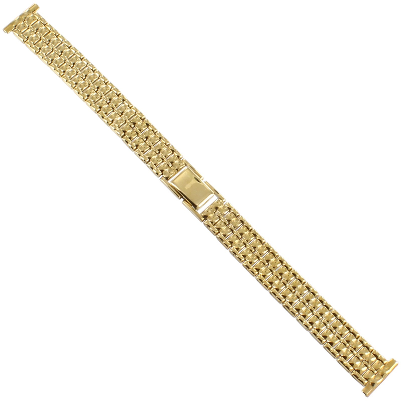 14mm Gilden Gold Tone Stainless Steel Ladies Straight Ends Watch Band 1046-Y