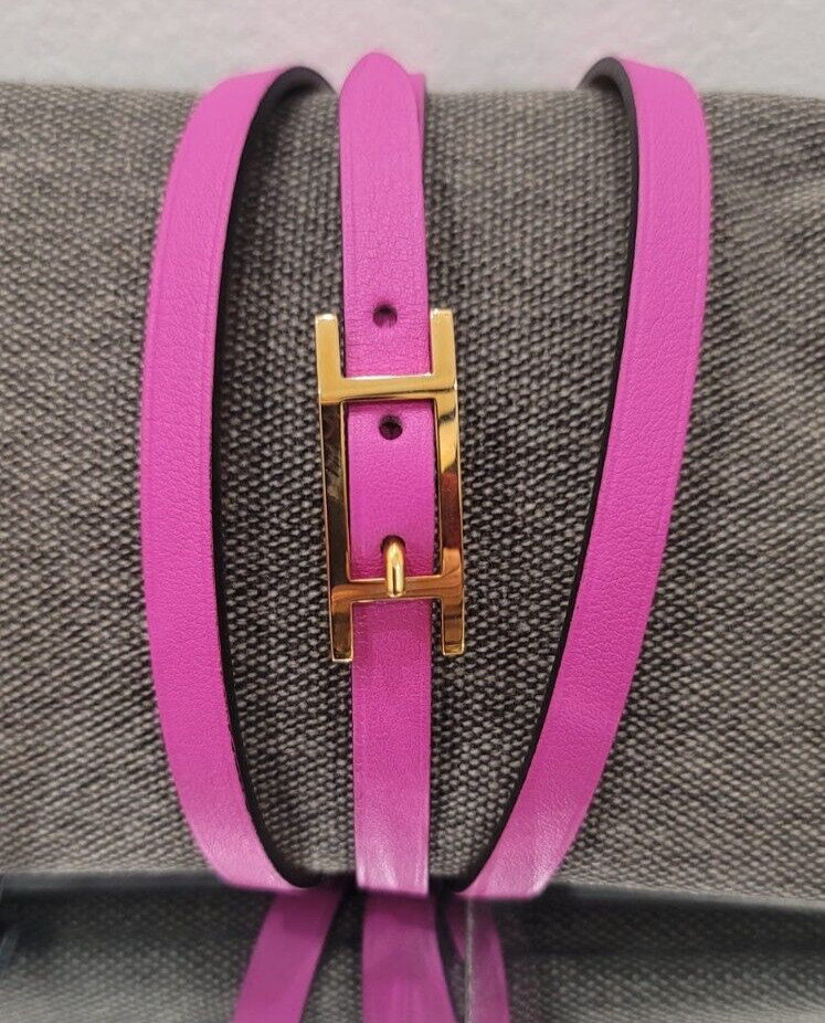Hermès Behapi Triple Wrap Bracelet, Reversible, T2. 100% Guaranteed Authentic