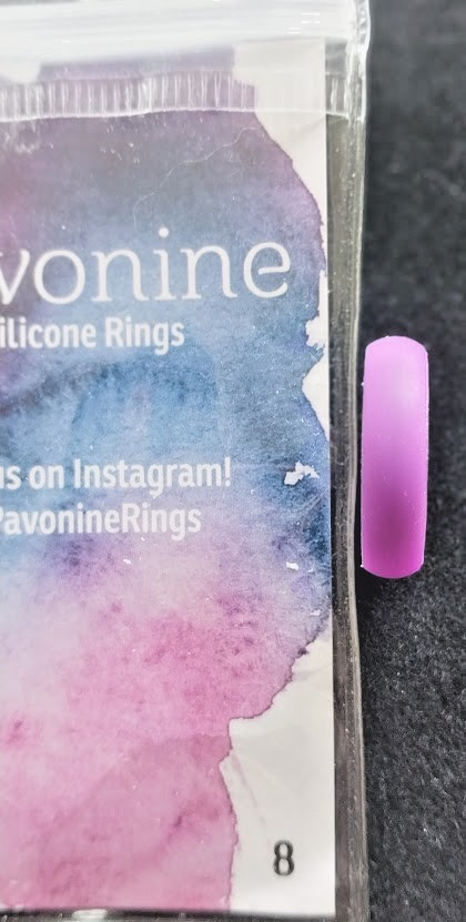 New Pavonine Purple Silicon 6mm Ring Size 8 Men Women