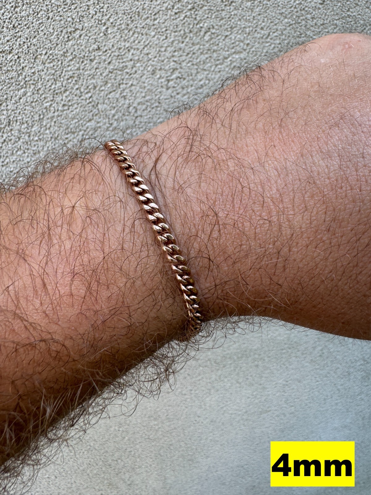 Miami Cuban Link Bracelet Rose Gold Plated Stainless Steel 4-18mm