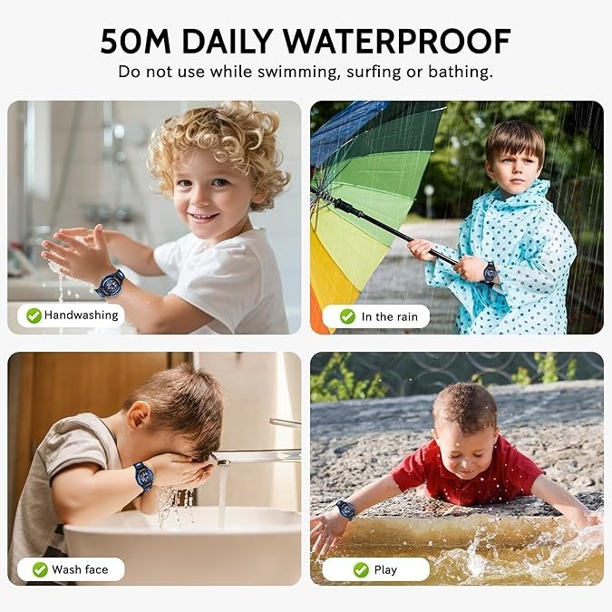 Kids Watch for Boys and Girls Ages 5-15, Analog Digital Waterproof with Alarm Cl