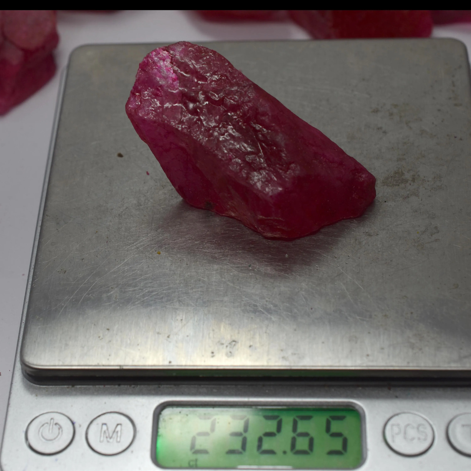 Uncut Rough Huge Size 555 Carat Natural Ruby Red CERTIFIED Loose Gemstone